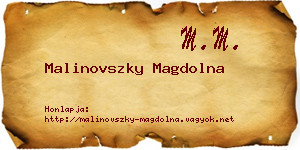 Malinovszky Magdolna névjegykártya